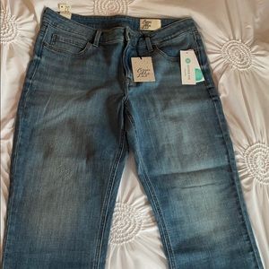 Cosmic Blue Love cropped jeans